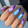 Stainless Steel DIY Nail Art Templates MRMJ-WH0098-015-4