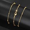 2mm Rack Plating Brass Satellite Chain Necklaces for Women Men MAK-L044-11G-2