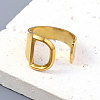 PVD Vacuum Plating 201 Stainless Steel Cuff Rings RJEW-Z032-01G-D-2