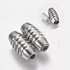 304 Stainless Steel Magnetic Clasps with Glue-in Ends STAS-F149-02P-B-1