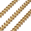 Brass Enamel Leaf Link Chains CHC-F021-02G-10-1