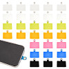 Globleland 35Pcs 7 Colors Rectangle PVC Plastic Cell Phone Lanyard Tether Tab AJEW-GL0001-43-1