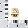 Brass Micro Pave Clear Cubic Zirconia European Beads KK-K368-01G-04-3