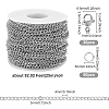 BENECREAT 25m 304 Stainless Steel Curb Chains for DIY Chain Necklace Making Kit CHS-BC0001-07-2