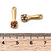 304 Stainless Steel Micro Pave Rhinestone Pendants STAS-G369-03G-3