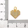 Brass Micro Pave Cubic Zirconia Charms KK-U033-23G-3