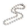 304 Stainless Steel Ball Chain Necklace & Bracelet Set STAS-D181-02P-02D-2
