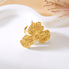 Adjustable 304 Stainless Steel Cuff Open Rings for Women WG3C360-02-1