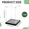 Acrylic Minifigure Display Cases with Black Base ODIS-WH0030-314A-2