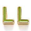 Rack Plating Alloy Enamel Beads LS-X-ENAM-S122-033L-NR-1