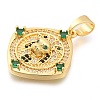 Brass Micro Pave Cubic Zirconia Pendants KK-S049-12G-2