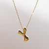 Brass Chunky Initial Pendant Necklaces WG97A63-25-1