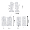 SUPERFINDINGS 3 Pairs 3 Style Flower Pattern Lace Gloves AJEW-FH0004-29-2