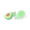 Spray Painted Opaque Resin Pendants RESI-Q232-01E-2