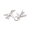 Rack Plating Brass Charms X-ZIRC-C042-09P-2