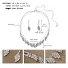 Alloy & Rhinestone Studs Earrings & Necklaces Set PW-WG15CAD-14-1