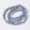 Electroplate Glass Beads Strands X-EGLA-A034-J6mm-S02-2