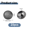 20Pcs Alloy Shank Buttons BUTT-FH0001-036B-2