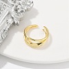 Rack Plating Brass Cuff Rings for Women RJEW-M028-57G-4