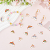 40Pcs 4 Styles Alloy Enamel Pendants ENAM-BM0001-20-4