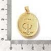 Rack Plating Brass Micro Pave Cubic Zirconia Pendants KK-Z086-67G-01-3