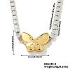 Golden Tone Brass Clear Cubic Zirconia Cup Chain Geometric Pendant Necklaces for Women LZ2256-4-1