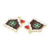 Christmas Alloy Enamel Pendants ENAM-D050-13C-01G-2