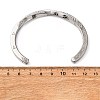 Always In My Heart 304 Stainless Steel Cuff Bangles for Women BJEW-D361-01P-5