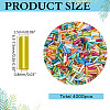 4000Pcs Transparent Colours Rainbow Glass Round Bugle Beads SEED-ME0001-24-2