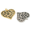 2Pcs 2 Colors Brass Micro Pave Cubic Zirconia Pendants KK-TA0002-20-3