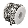 304 Stainless Steel Textured Oval Link Chains CHS-K017-01P-2