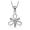 925 Sterling Silver Bowknot Hollow Pendants STER-BB57678-1