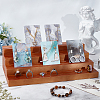 4-Tier Wood Jewelry Earring Display Card Display Risers ODIS-WH0025-179B-02-4