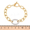 Two-Tone 304 Stainless Steel Cable Chain Bracelets BJEW-T023-03GP-3
