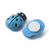 Spray Painted Wood Cabochons WOOD-WH0024-119B-1