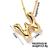 Simple and Stylish Brass Letter Pendant Satellite Chain Necklaces for Women Men GF2554-23-1