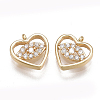 Brass Micro Pave Cubic Zirconia Charms KK-T038-384G-1