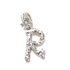 Rack Plating Brass Micro Pave Cubic Zirconia European Dangle Charms KK-L210-015P-R-1