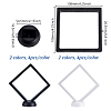 8Pcs 2 Colors Square Transparent PE Thin Film Suspension Jewelry Display Boxes ODIS-GA0001-70-2