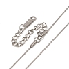 Non-Tarnish 304 Stainless Steel Boston Link Chain Necklace for Women LS-NJEW-G097-03P-2