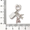 Rack Plating Alloy Crystal Rhinestone European Dangle Charms PALLOY-P307-21P-3