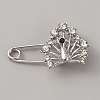 Rhinestone Peacock Brooch Pin JEWB-WH0030-26P-1