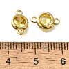 Brass Cubic Zirconia Connector Charms KK-Q043-24G-01-3