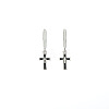 304 Stainless Steel Enamel Hoop Dangle Earrings for Men WGB7547-01-5