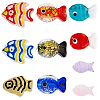 52Pcs Transparent Spray Painted Glass Beads GLAA-PA0001-30-7