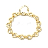 Brass Ring Link Chain Bracelets for Women Men BJEW-K273-07G-4