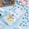 120Pcs 2 Styles Natural Paua Shell Buttons BUTT-ME0001-43-4