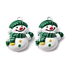 Christmas Themes Baking Paint Alloy Pendants LS-FIND-G097-02C-1