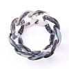 Opaque Acrylic Curb Chain Finger Rings RJEW-JR00326-02-2