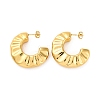 C-Shaped 304 Stainless Steel Stud Earrings EJEW-A125-20G-4